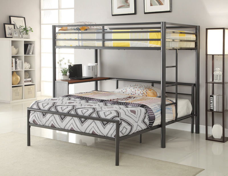 Fisher - Gunmetal - Full Metal Bed - Ornate Home