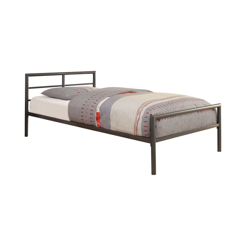 Fisher - Gunmetal - Twin Metal Bed - Ornate Home