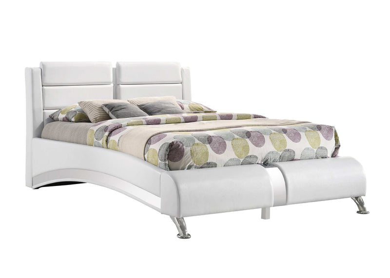 Felicity - Glossy White - Full Platform Bed - Ornate Home