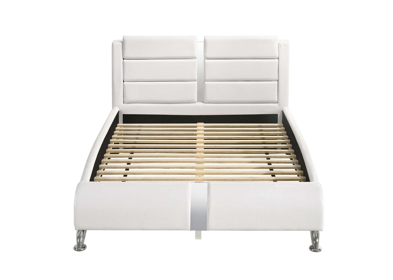 Felicity - Glossy White - Full Platform Bed - Ornate Home