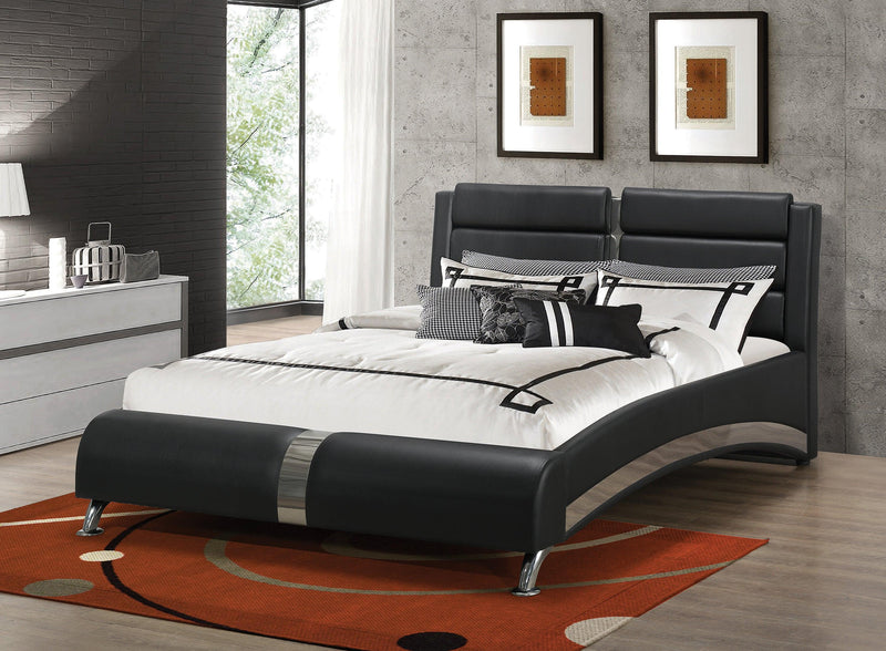 Havering - Black & Chrome - Queen Bed - Ornate Home