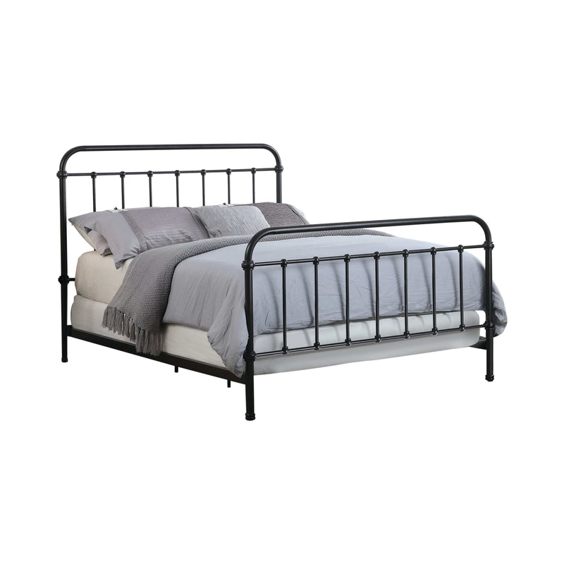 Livingston - Dark Bronze - Twin Panel Metal Bed - Ornate Home