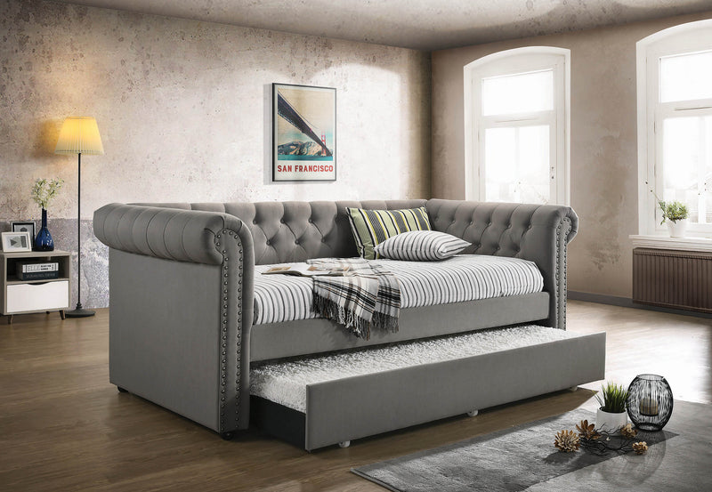 Kepner -  Grey - Daybed w/ Trundle - Ornate Home