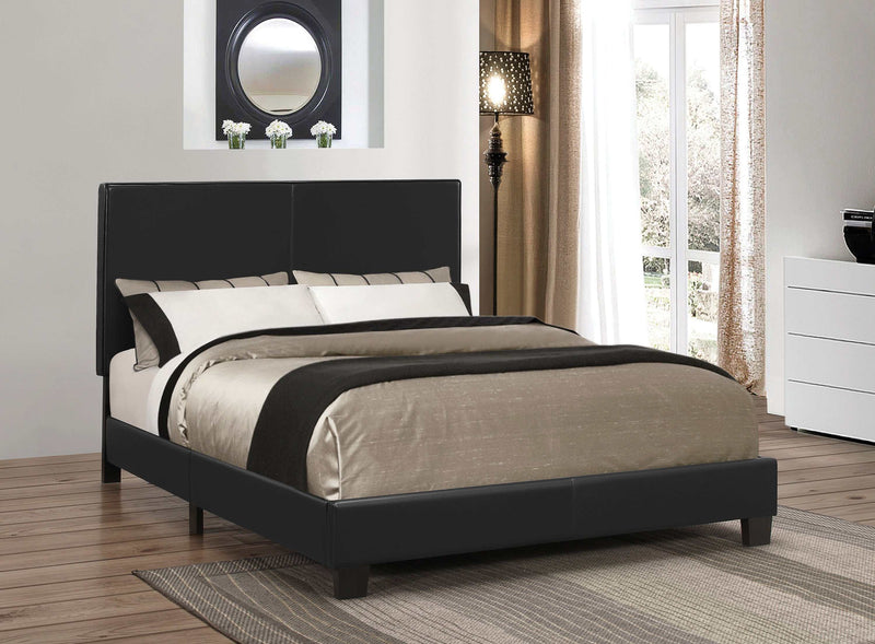 Mauve - Black - Queen Platform Bed - Ornate Home