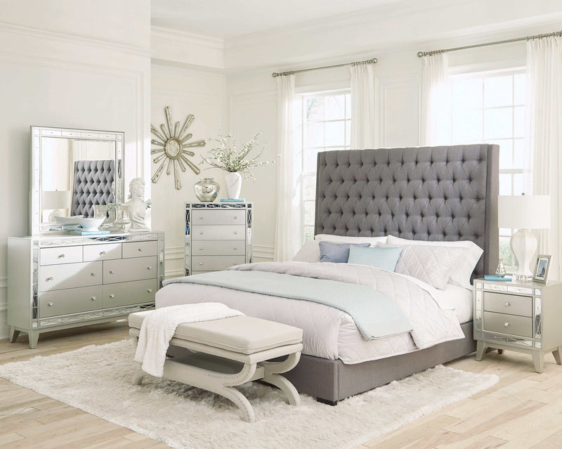 Camille - Grey - Eastern King Bed - Ornate Home