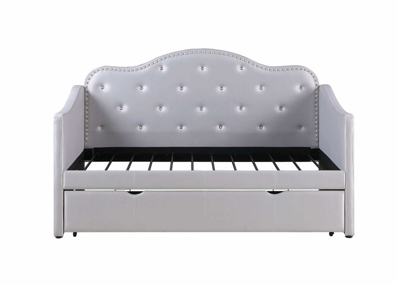 Krish - Pearlescent Grey - Twin Daybed w/ Trundle - Ornate Home