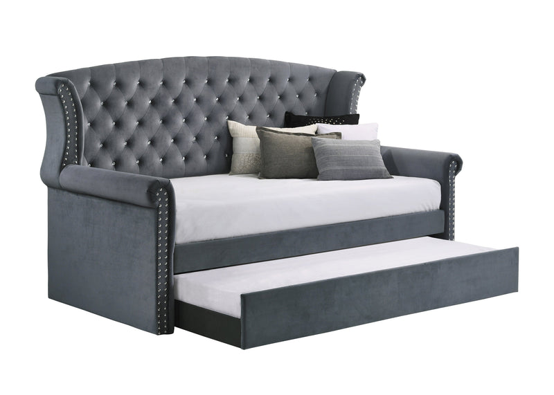 Scarlett Upholstered Tufted Twin Daybed w/ Trundle