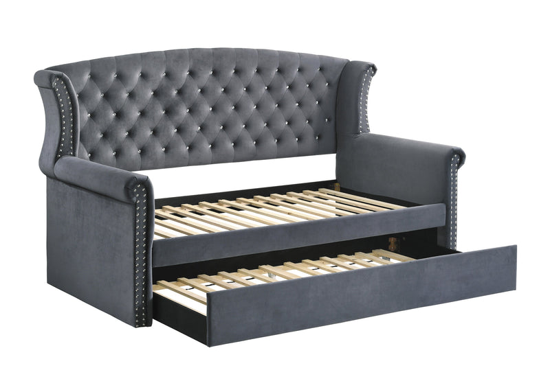 Scarlett Upholstered Tufted Twin Daybed w/ Trundle