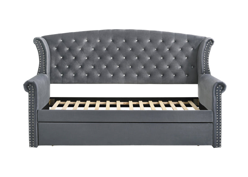 Scarlett Upholstered Tufted Twin Daybed w/ Trundle