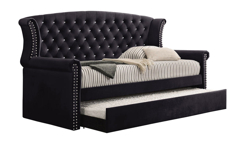 Scarlett Upholstered Tufted Twin Daybed w/ Trundle