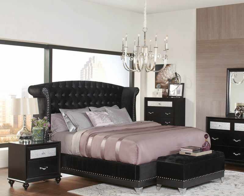 Barzini - Black - California King Bed - Ornate Home