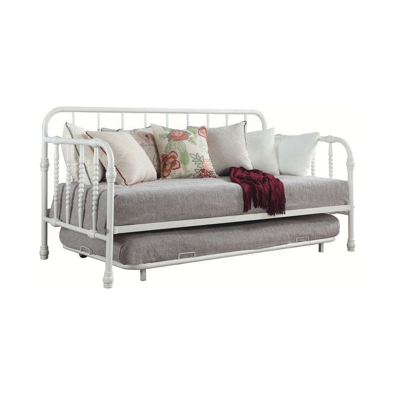 Marina White Twin Metal Daybed w/ Trundle