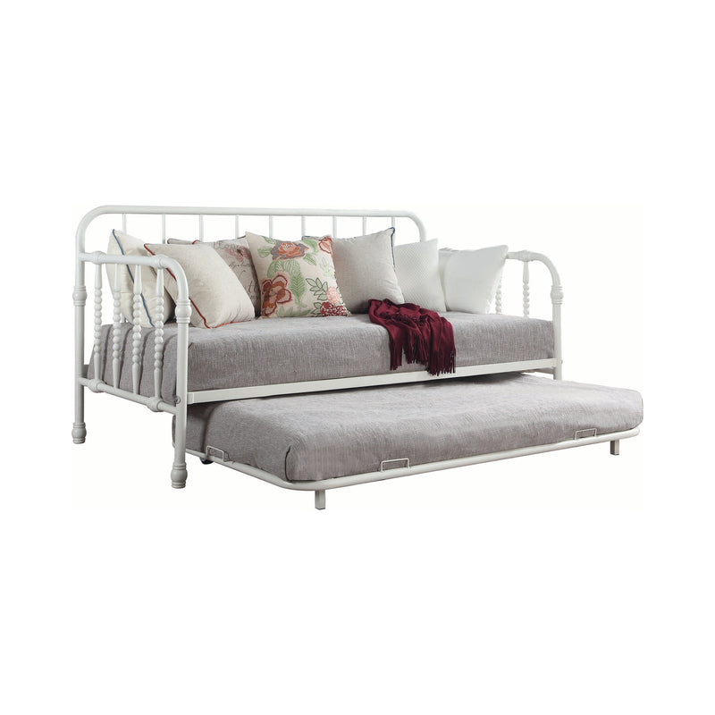 Marina White Twin Metal Daybed w/ Trundle