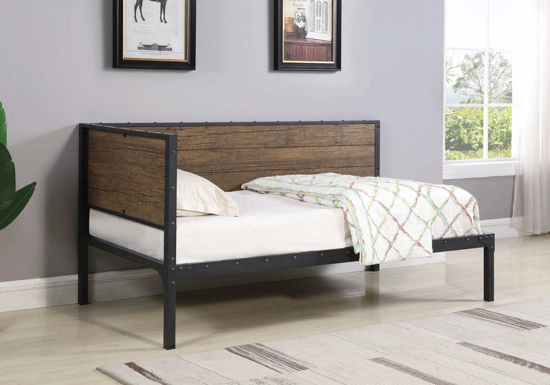 Getler - Weathered Chestnut & Black - Daybed - Ornate Home