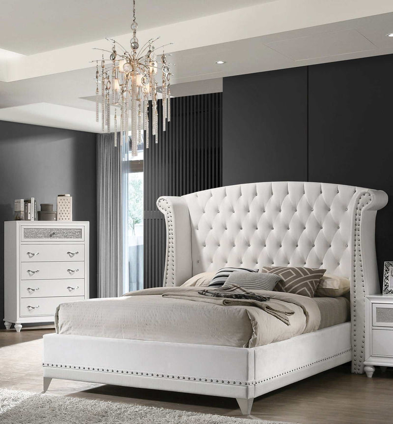 Barzini - White - California King Bed - Ornate Home