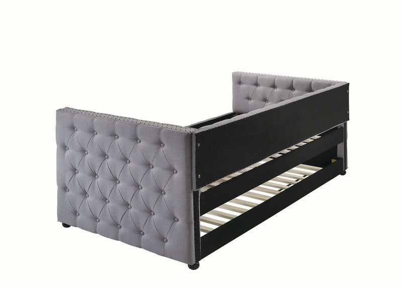 Mockern - Grey - Tufted Daybed w/ Trundle - Ornate Home