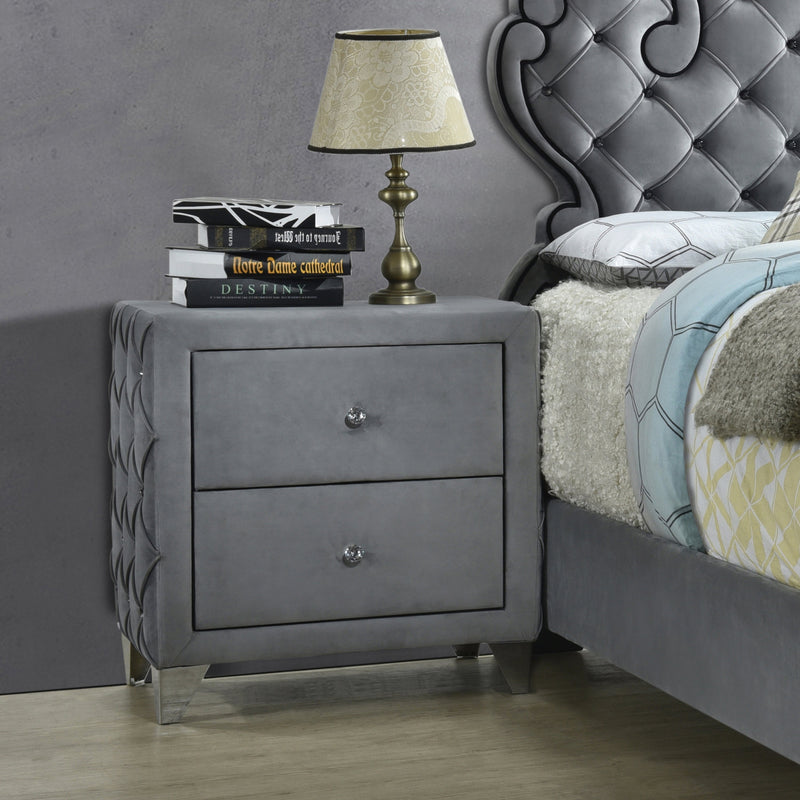 Sandboard - Grey - Nightstand - Ornate Home