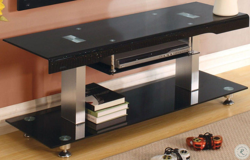 Dietrich Black & Chrome 60" TV Console: