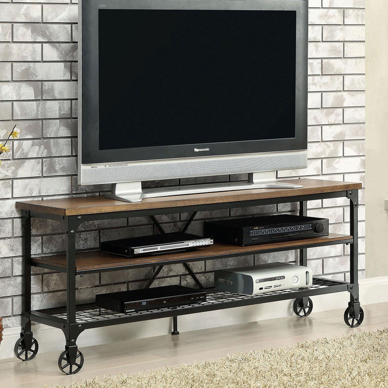 Ventura Antique Black & Medium Oak 54" TV Console