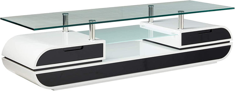 Evos Black & White TV Console