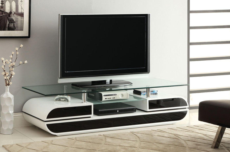 Evos Black & White TV Console