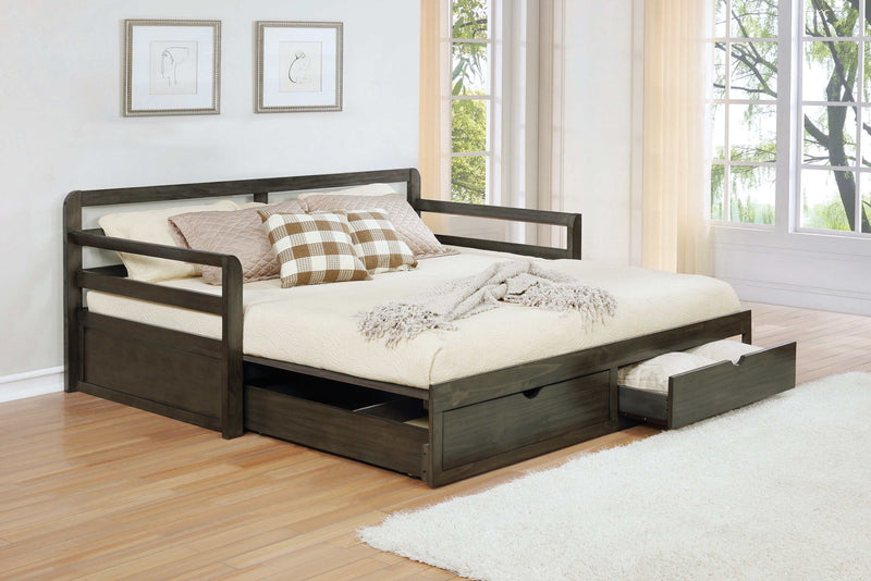 Sorrento - Grey - Twin Daybed w/  Extension Trundle - Ornate Home