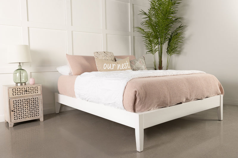 Hounslow White Queen Platform Bed