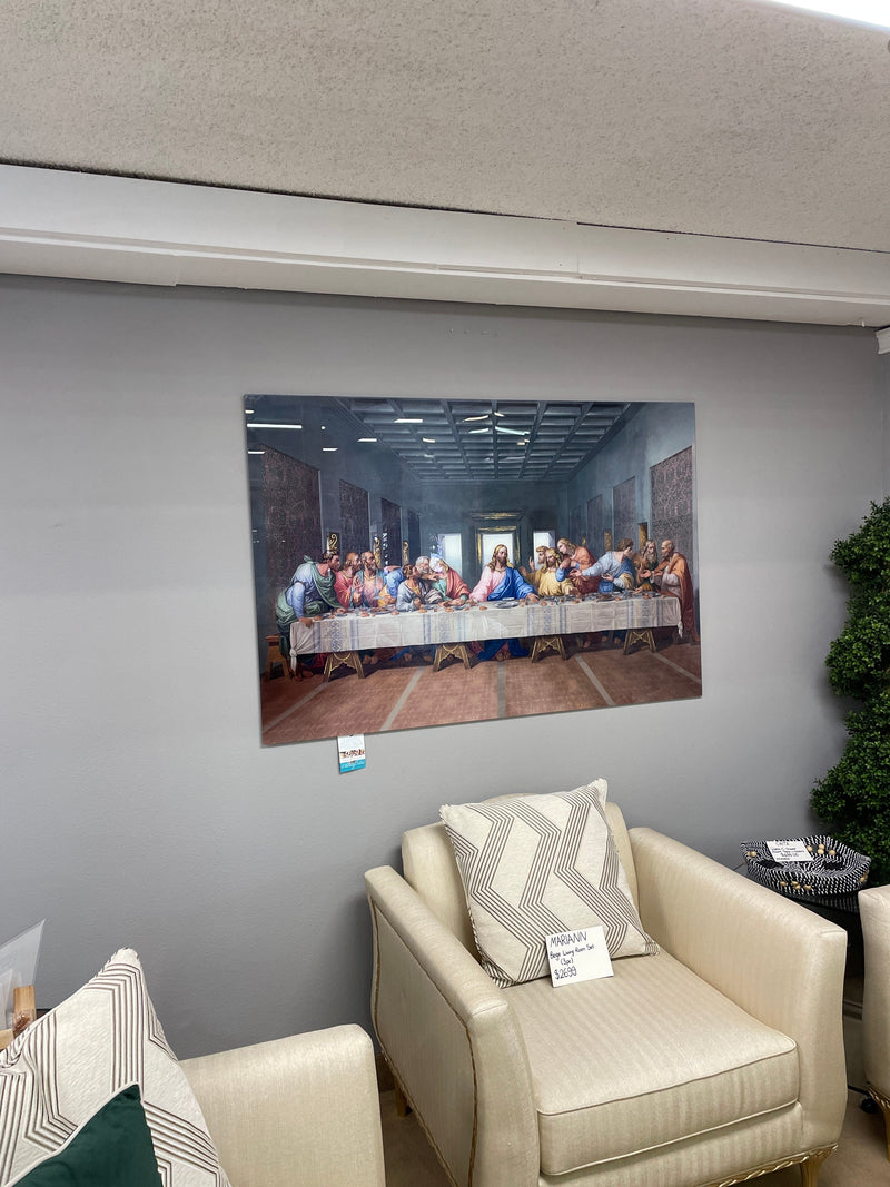 Last Supper Tempered Glass w / Foil Wall Art