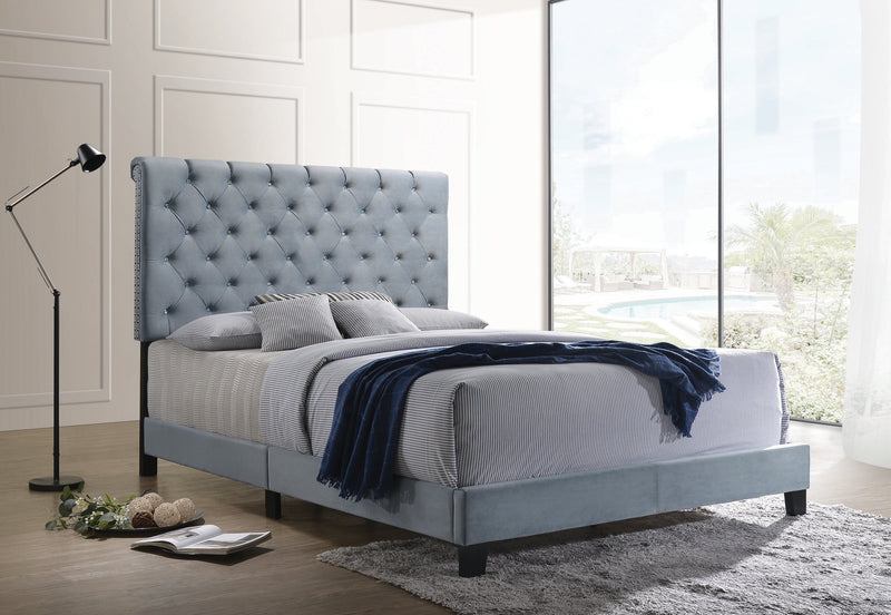 Warner - Slate Blue - Eastern King Bed - Ornate Home