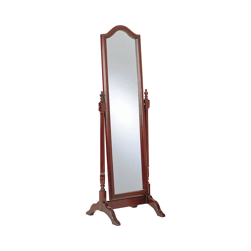 Cabot Merlot Cheval Mirror w/ Arched Top