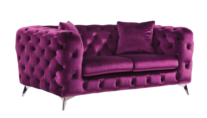 Atronia - Purple - Loveseat - Ornate Home