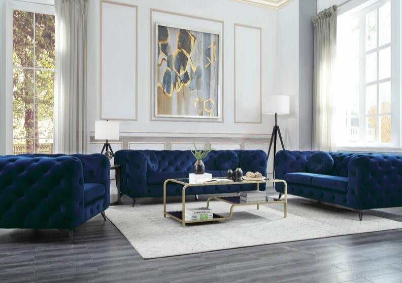 Atronia - Blue - Sofa - Ornate Home