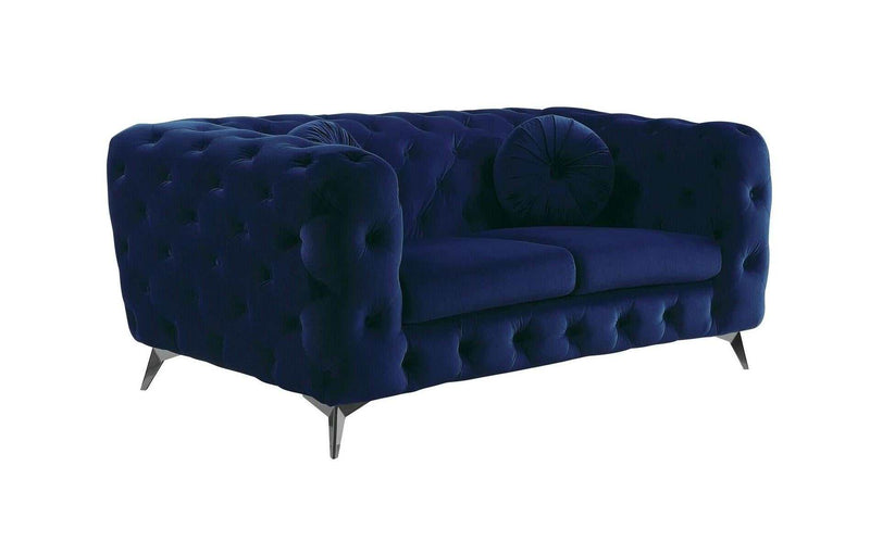 Atronia - Blue - Loveseat - Ornate Home