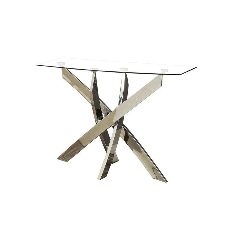 Laila Chrome & Glass Sofa Table