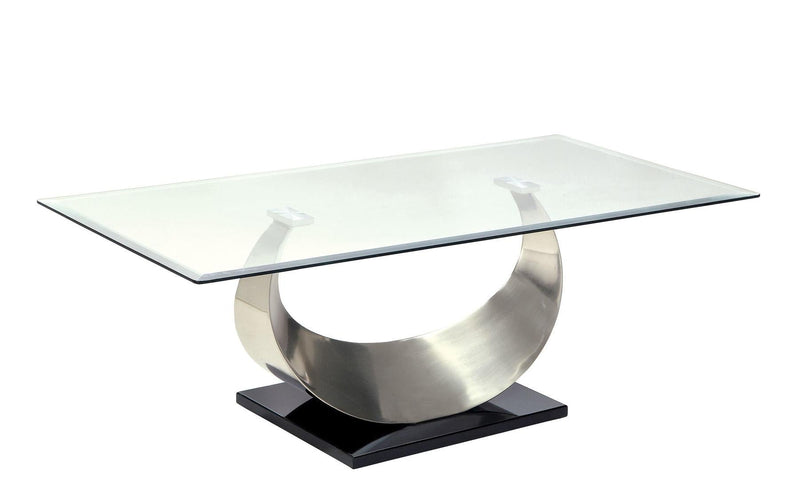 Orla Satin Plated & Black Coffee Table