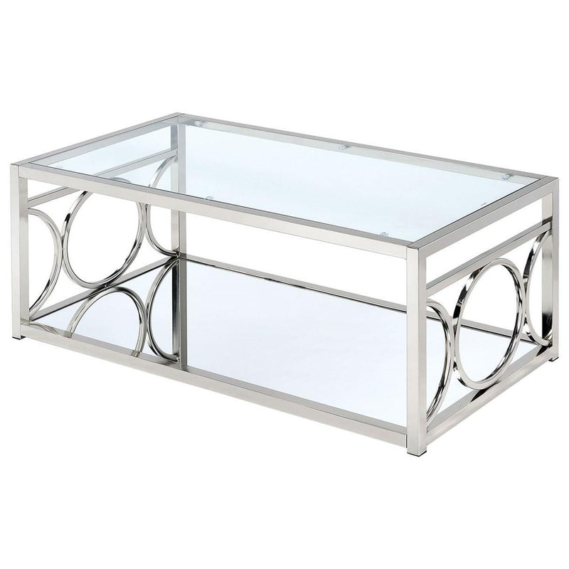 Rylee Chrome & Glass Coffee Table