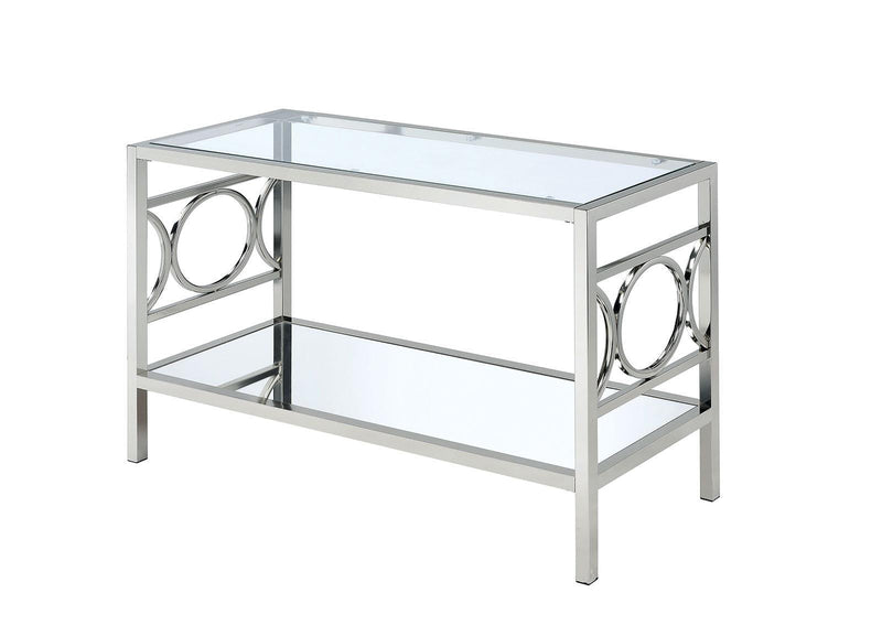 Rylee Chrome & Glass Sofa Table