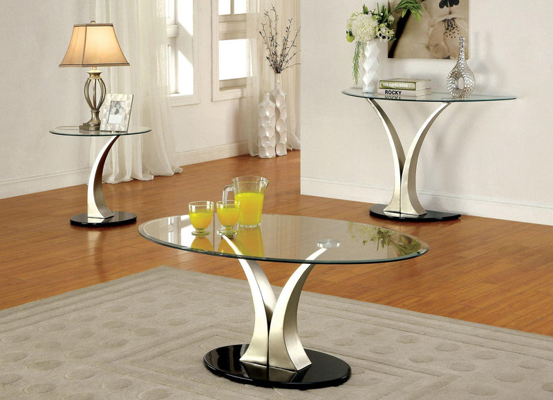 Valo Silver & Black End Table