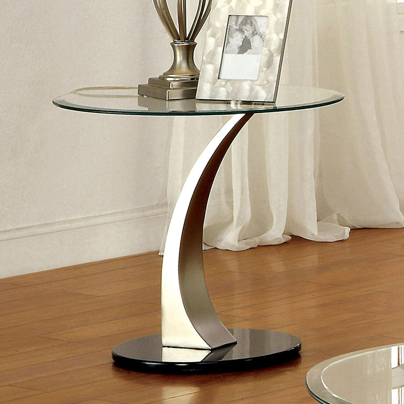 Valo Silver & Black End Table