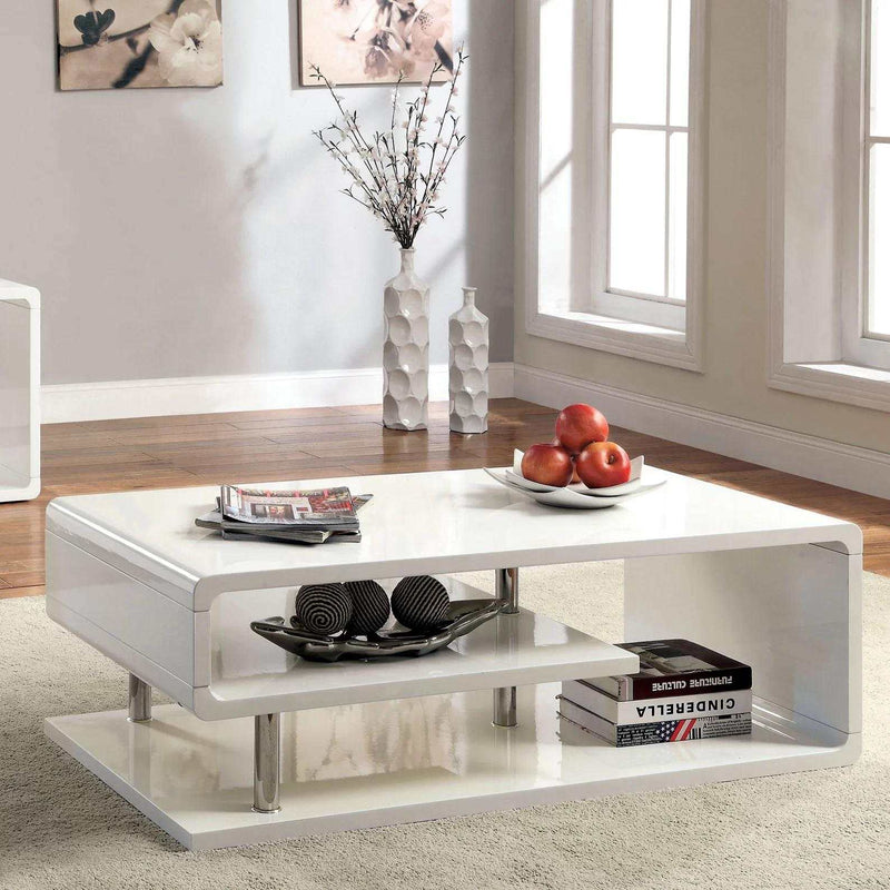 Ninove - White - 3pc Coffee Table Set - Ornate Home