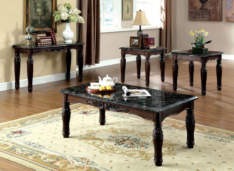 Brampton Espresso & Black Sofa Table