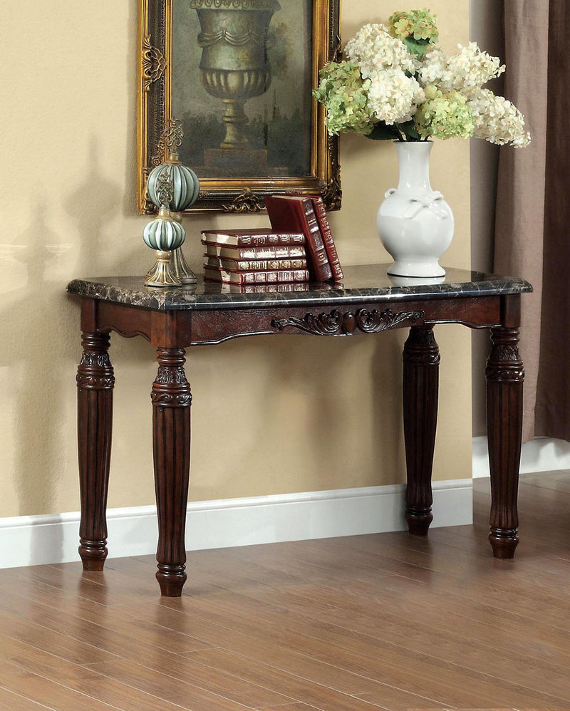 Brampton Espresso & Black Sofa Table