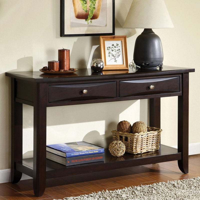 Baldwin Espresso Sofa Table