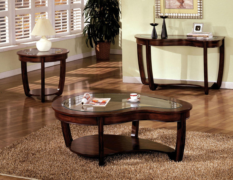 Crystal Falls Dark Cherry Coffee Table