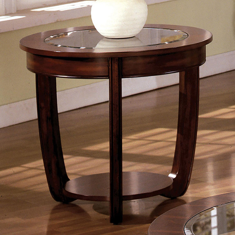 Crystal Falls Dark Cherry End Table