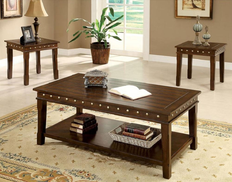 Fenwick Walnut 3pc Coffee Table Set