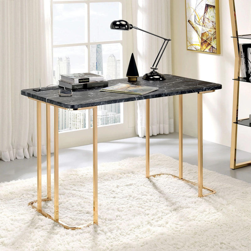 Delphine Gold & Black Desk