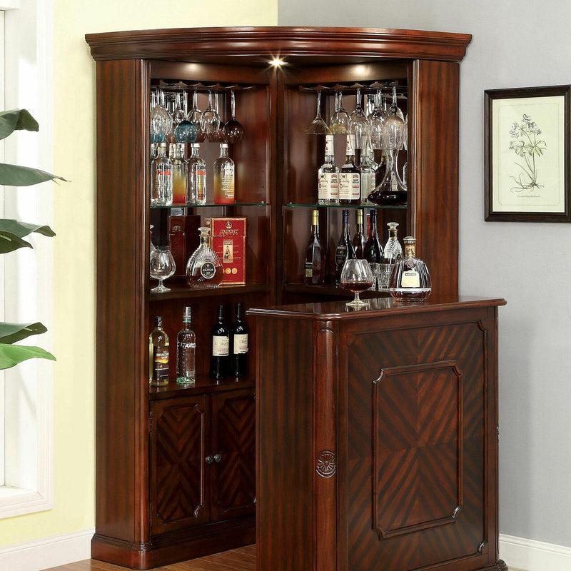 Voltaire Dark Cherry Corner Curio