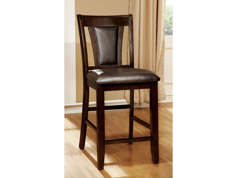 Brent Dark Cherry & Espresso Counter Ht. Chair (Set of 2)