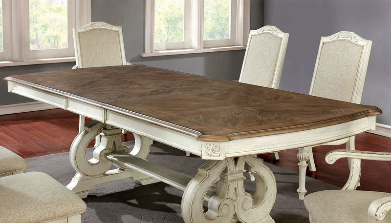 Arcadia - Antique White - Dining Table - Ornate Home